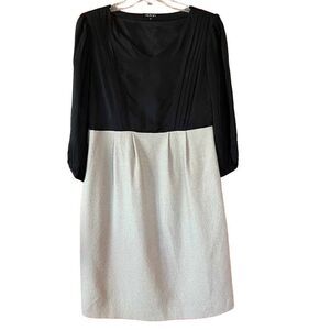 Indivi Japan Two Tone and Fabric Dress Size 40